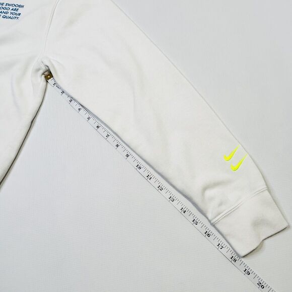 Nike NSW Swoosh SBB Crew Neck Shirt Mens Small White Blue Double Check - Picture 5 of 7